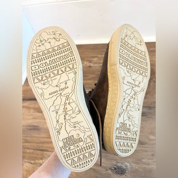 Oliberte NWT Bokoroo lace up sneakers leather shoes fair trade brown soft 40 - Picture 10 of 10